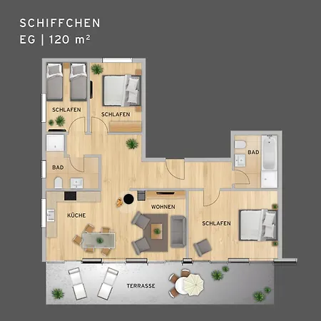 아파트 Winkelschiffchen I Mit Sauna *